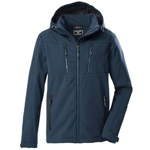 killtec heren Softshell jack met afritsbare capuchon KOW 79 MN SFTSHLL JCKT, dunkelblau, L, 43323-000