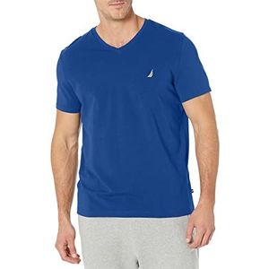 Nautica T-shirt met korte mouwen voor heren, slimfit, V-hals, koningsblauw, XXL