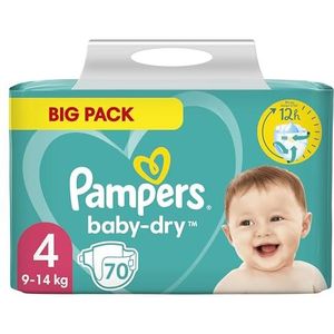 Pampers Babyluiers maat 4 (9-14 kg) Baby-Dry, Maxi, 70 luiers