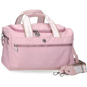 Pepe Jeans Corin reistas, roze, 40 x 25 x 20 cm, polyester en PU, 20 l, Roze, Eén maat, reistas