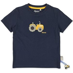 Sigikid T-shirt voor jongens, donkerblauw/tractorapplicatie, 116 cm