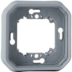 Legrand - Houder voor waterdichte plaat, 1-voudig plexo voor inbouwmontage van composteerbare mechanismen - grijs