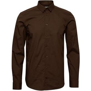 CASUAL FRIDAY CFPalle Slim fit overhemd voor heren, businesshemd, effen kleur, met kentkraag, Demitasse (190712), 3XL