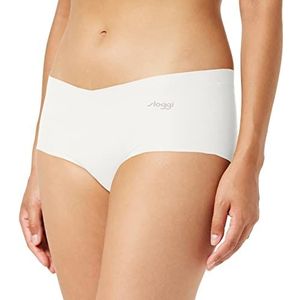 sloggi Dames ZERO Cotton Short Panty, Black, L, Silk White, XS