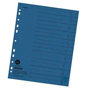 Origineel Falken 100 stuks verdelers. Made in Germany. Gemaakt van gerecycled karton voor DIN A4 blauw verdelers verdelers mappen register kalenders Blauwe Engel