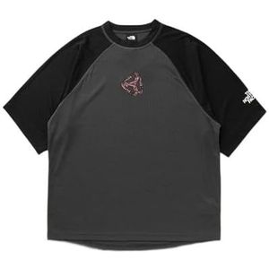 The North Face Uniseks Nse S/S Dotknit T-Shirt Asphalt Grey/Tnf Black XL