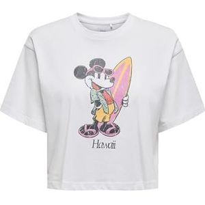 Onlmickey Minnie Life S/S Holiday Topjrs, wit (bright white), S