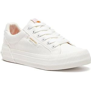 Rocket Dog Vrolijke Sneaker voor dames, Canvas Wit, 12 UK