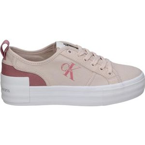 Calvin Klein Jeans Dames Vulcanized Sneaker Bold Low met Plateau, Roze Whisper Pink Ash Rose, 43 EU