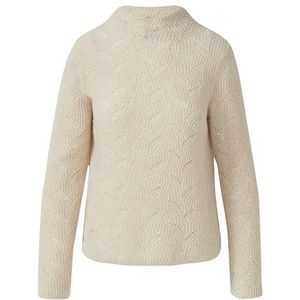 Gebreide Trui - Semi-transparant - Met Opengewerkt Patroon - Regular Fit