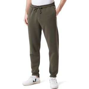 Koton Heren Trekkoord Strip Bedrukt Pocket Detail Jogger Sweatpants, kaki (852), L