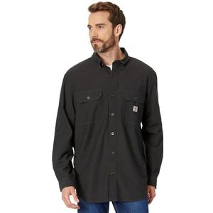 Carhartt Heren Original Fit shirt met lange mouwen button-down-werkhemd, Black Chambray, XL