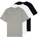 Wrangler - 112371482 - T-shirt - 3 Eenheden - Regular Fit - Korte Mouwen - Wit Zwart Grijs