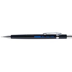 Pentel P200 Series vulpotlood, 0,5 mm, zwarte behuizing en blauwe strepen, 12 stuks
