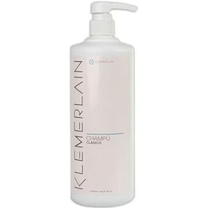 K KLEMERLAIN Shampoo met biologische Aloë Vera. Voor alle haarsoorten. Veganistisch. Zonder siliconen. 92% natuurlijke ingrediënten - 1 liter