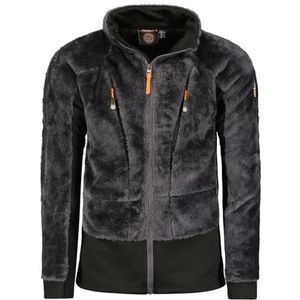 Geographical Norway Uliste Heren Dikke Fleece Warme Ritssluiting - Sweatjack Winter Warm Heren Zacht - Sweatshirt met Lange Mouwen - Ideaal Herfst Winter (Donkergrijs XL), Donkergrijs, XL