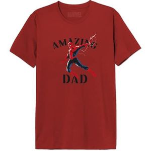 Marvel Amazing Dad MEMARCOTS310 T-shirt voor heren, rood, maat XL, Rood, XL