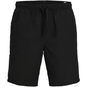 JACK & JONES Heren Jpstjaiden Palma Seersucker Short SRT, zwart, L