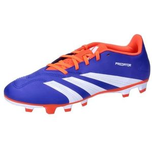 adidas Predator24 Club Voetbalschoenen, uniseks, flexibele grond stevige schoenen, Lucid Blauw Ftwr Wit Zonnerood, 42 2/3 EU