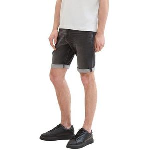 TOM TAILOR Heren bermuda jeans shorts, 10263 - Black Stone Wash Denim, 40