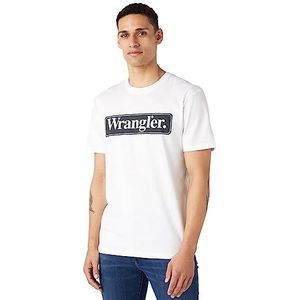 Wrangler T-shirt voor heren, wit, XXL