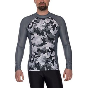 iQ-UV Heren 230 Lange Mouwen Camouflage UV Beschermende Kleding Slim Fit Shirt