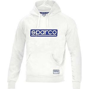 Sparco 01318BI3L sweatshirt, originele maat L, wit, uniseks, volwassenen, meerkleurig, 42/50 EU, 50 hojas, Large