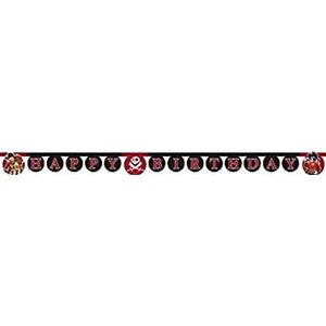 Procos 94158 - Banner Happy Birthday, Pirates Island, FSC® mix, hangdecoratie, slinger, verjaardag, themafeest