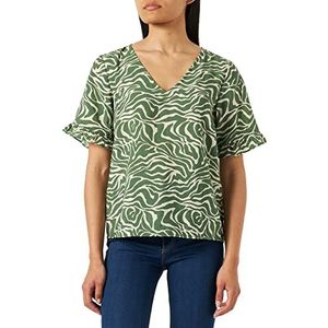 Object Objseline S/S Top Noos T-shirt voor dames, groen (vineyard green), 40