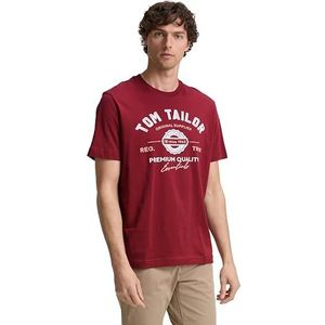 TOM TAILOR T-shirt voor heren, 25652 - Burned Cordovan Rood, L