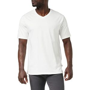 Trigema Heren slim fit t-shirt 602201, effen kleur, mt. X-Small, wit (wit 001)