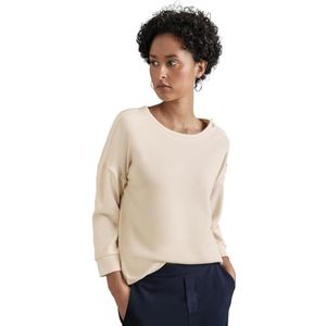 Shirt - Effen - Sweatstof - Ronde Hals - Driekwart Mouw - Normale Pasvorm