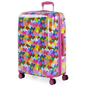 AGATHA RUIZ DE LA PRADA - Middelgrote koffer - Harde koffer met wieltjes. Vliegtuigkoffer - Robuuste reiskoffer van polycarbonaat - Ultralichte koffer Combinatieslot 131160, Fuchsia, Valise 67cm