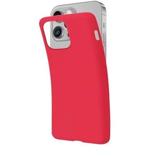 SBS Scarlet Pantone 1935C Beschermhoes voor iPhone 13 Pro, rood, zacht, flexibel, krasbestendig, dun, comfortabel in de tas, compatibel met draadloos opladen