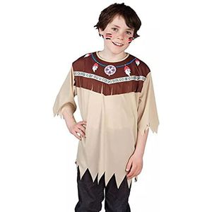 Boland 44121 - kinderkostuum shirt Indianer, 140, bruin