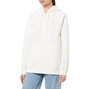 Tommy Hilfiger Dames RLX FULL Zip SCUBA HWK WW0WW42261 Zip Through Hoodie, Ancient White, XXS, Wit (Oud Wit), XXS