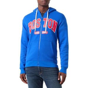 Jack & Jones JJEBRADLEY Varsity Sweat Zip Hood STYD, blauw (nautical blue), S
