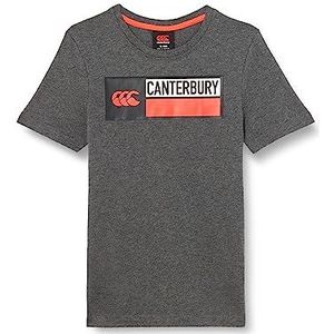 Canterbury van Nieuw-Zeeland Kid's Cotton Logo Tee, Donkergrijs Marl, 6