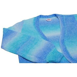 myMo Dames Regenboogkleurig Gebreid Vest Nylon Blauw Veelkleurig Maat XS/S, Blauw meerkleurig., XS