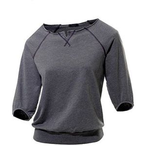 Esprit Sports Grote maat dames sport sweatshirt biologisch katoen, grijs (Graphite Grey), L