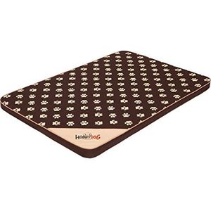 HobbyDog M Mlicbl6 80 X 54 cm M (R1) Light matras Donkerbruin met pootje, M, Donkerbruin met pootje