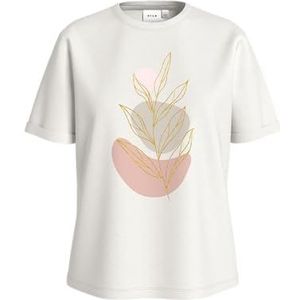 Visybil Leaf O-Neck S/S T-shirt, wit (snow white), L