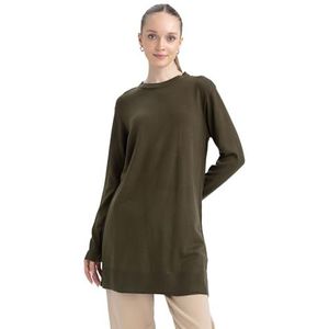 DeFacto Dames Tunic Shirt, Kaki, S