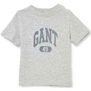 GANT Uniseks baby T-shirt, lichtgrijs gem., 86 cm