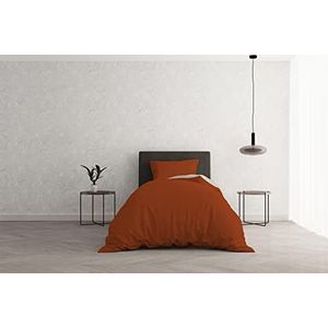 Beddengoedset Natural Color, aarde/crème, eenpersoonsbed