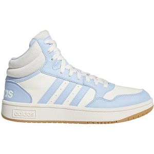 Adidas Hoops 3 0 Mid Classic Vintage Schoenen Wit Blauw Vrouw