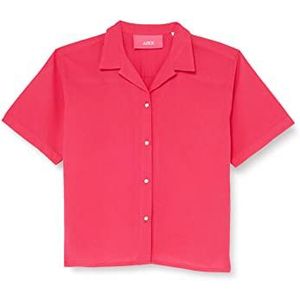 Jack & Jones JJXX JXLISA SS Comfort Linen Shirt SN Blouse, Bright Rose, S