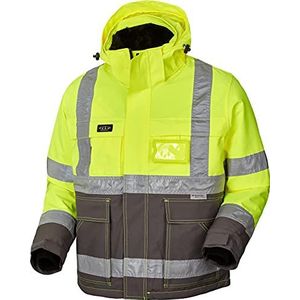 JAK Workwear 11-11131-086-04 model 1131 EN ISO 20471 klasse 2 Hi-Viz High Performance jas, geel/grijs, XL maat