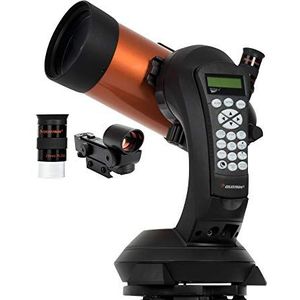 Celestron 11049 NexStar 4SE Geautomatiseerde Maksutov-Cassegrain-telescoop met volledig automatische montering, SkyAlign-technologie en XLT-coating, Zwart/oranje