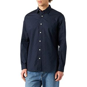 SELECTED HOMME Heren SLHSLIMMARCEL Shirt LS AOP W NOOS Hemd, Navy Blazer/AOP: AOP, L